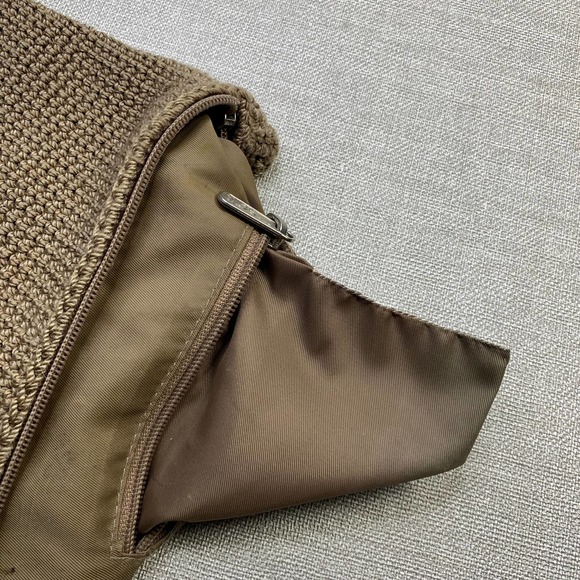 The Sak 90s Y2K Vintage Crochet Crossbody Bag Small Size Tan Brown - Picture 7 of 9
